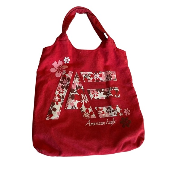American Eagle Outfitters Red Floral AE Tote - Picture 1 of 3